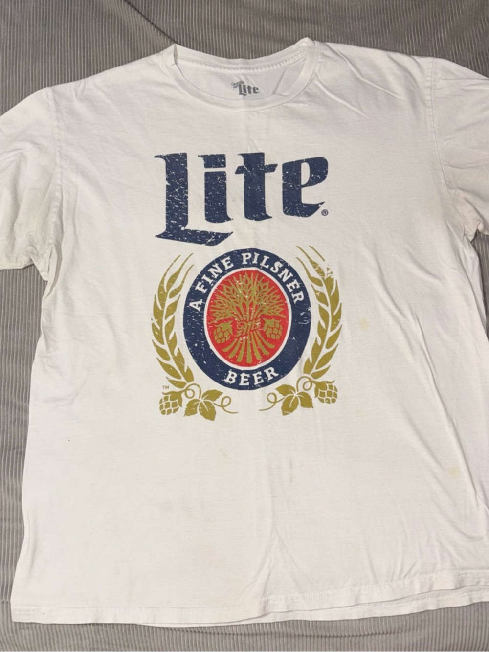 Miller Lite Logo Graphic Tee in White